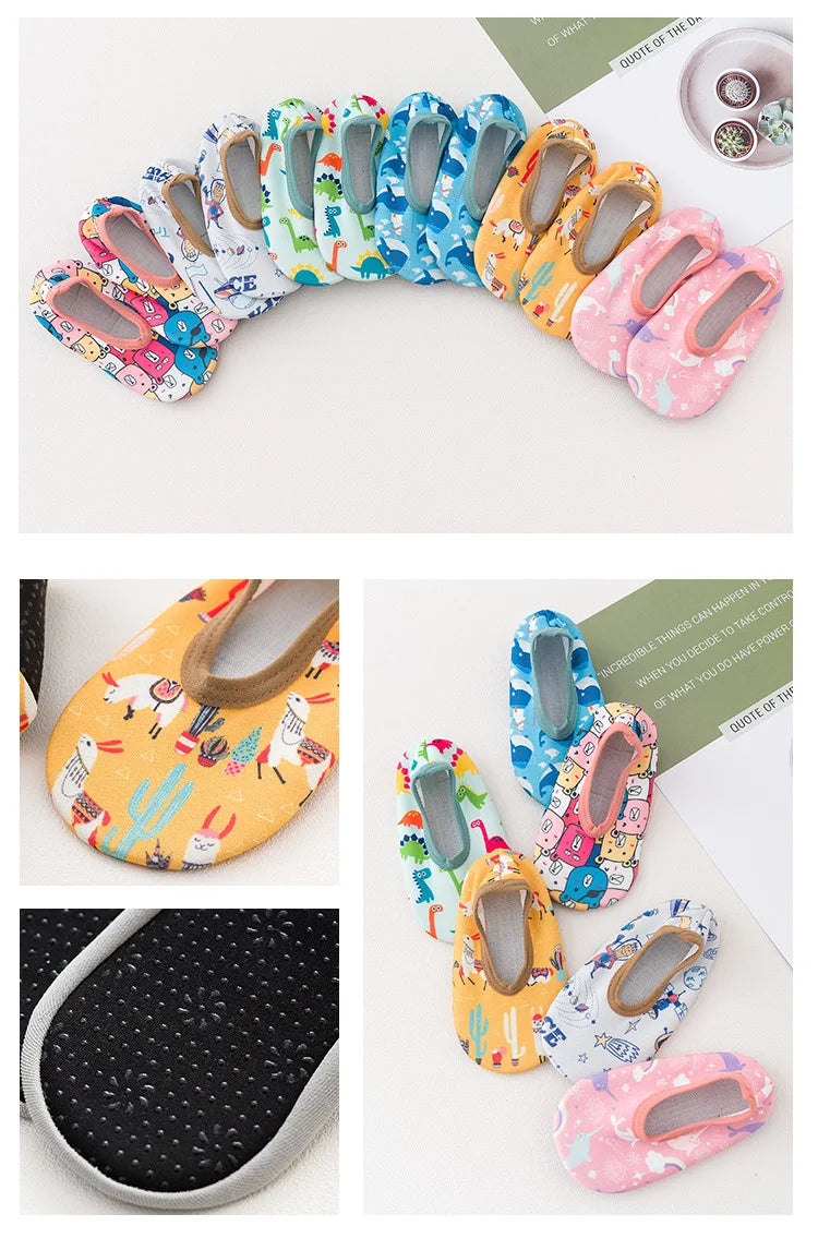 Children Swimming Surf Sports Sneakers Summer Boy Girl Non-Slip Aqua Swim Socks Baby Kids Cartoon Animal Pool Beach Water Shoes
