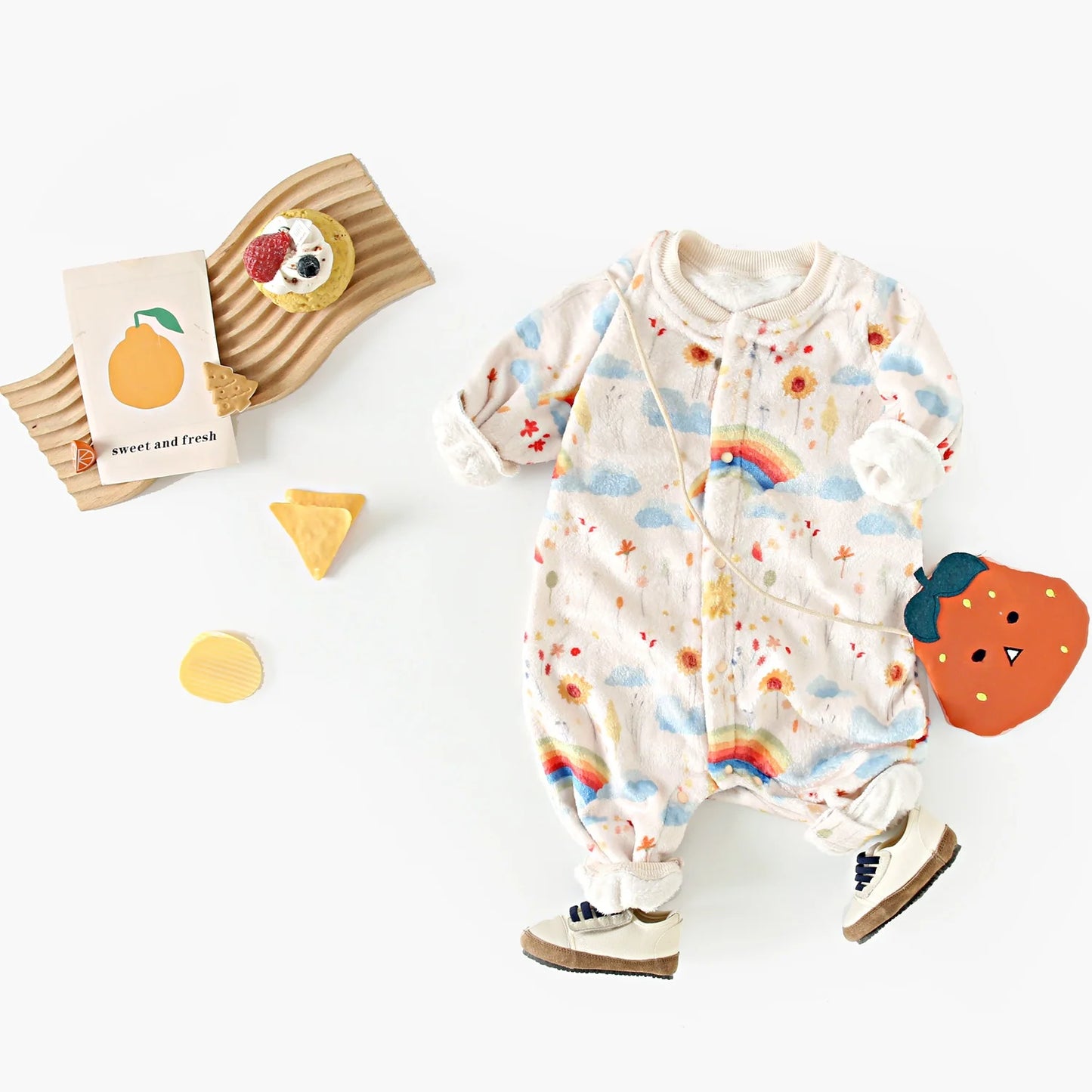 Sanlutoz Halloween Winter Long Sleeve Baby Jumpsuits Flannel Warm Toddler Rompers Clothing Unisex Cute