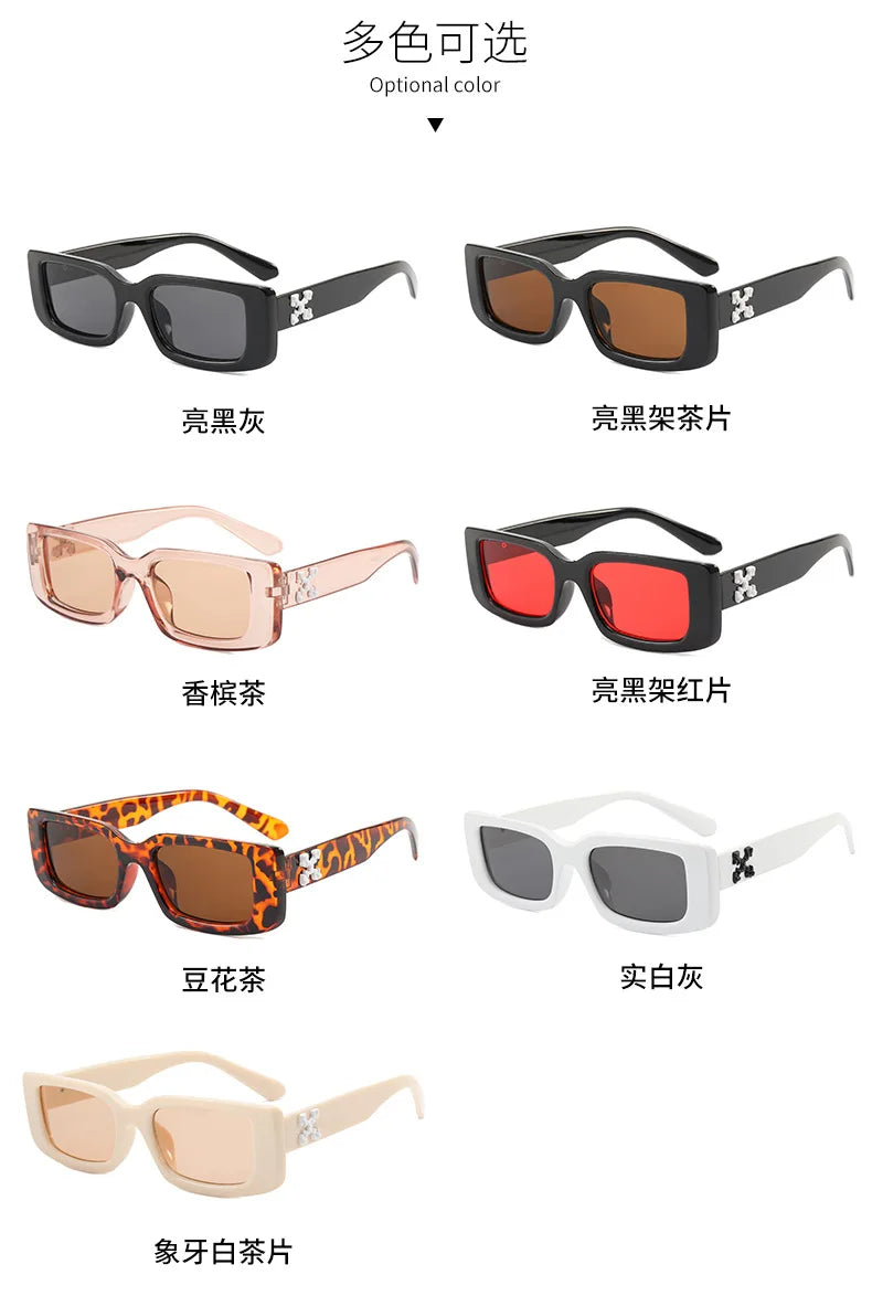 Fashion Luxury Design Square Sunglasses Men Women Small Rectangle Street Sun Glasses Ladies Vintage Driving Custom Shades