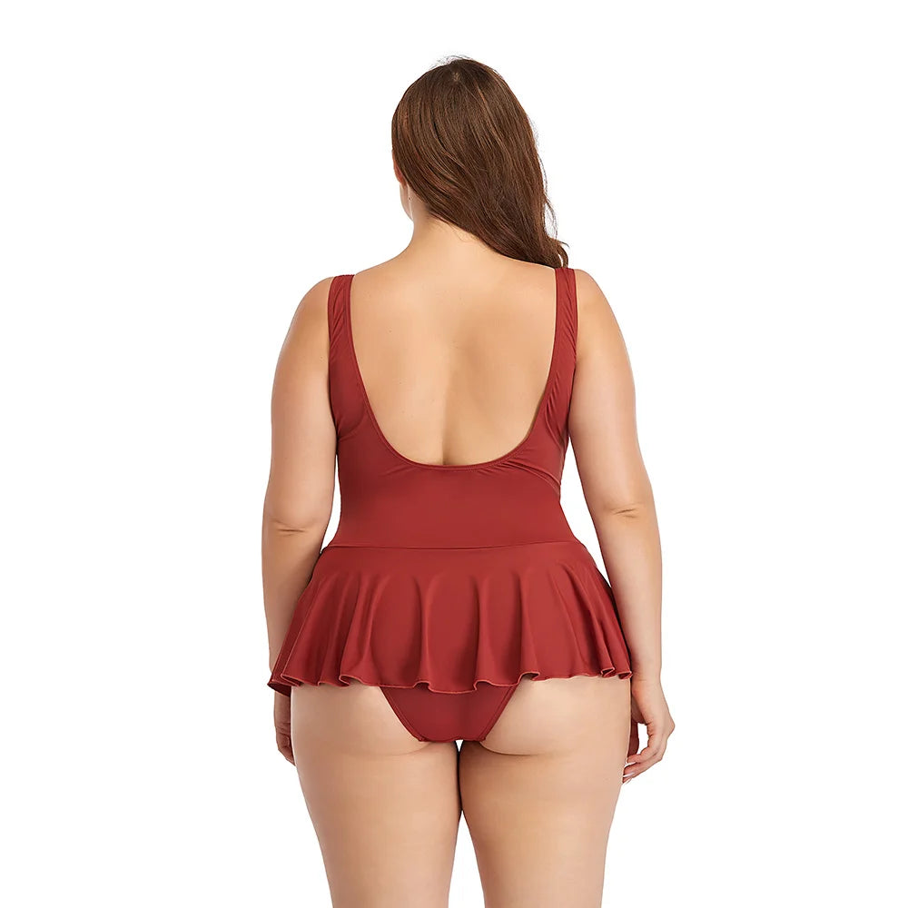 Large Size Women's Swimsuit 2025 Stylish New Bikini Set Swimwear for Women Sexy Swim Chubby Bathing Suits Swimming One Piece