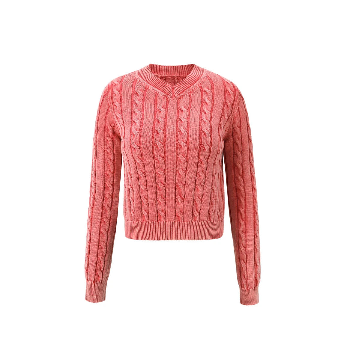 AP 2026 Women Washed Sweater Autumn and Winter Cable Sweater Stretch Skirt and Fashion Leather Skirt