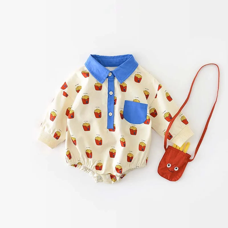 Baby Summer Rompers for Girls Boys Cute Printed Toddler One-Piece Jumpsuit Fashion Korean Infant Overalls Clothing 0-2 Years