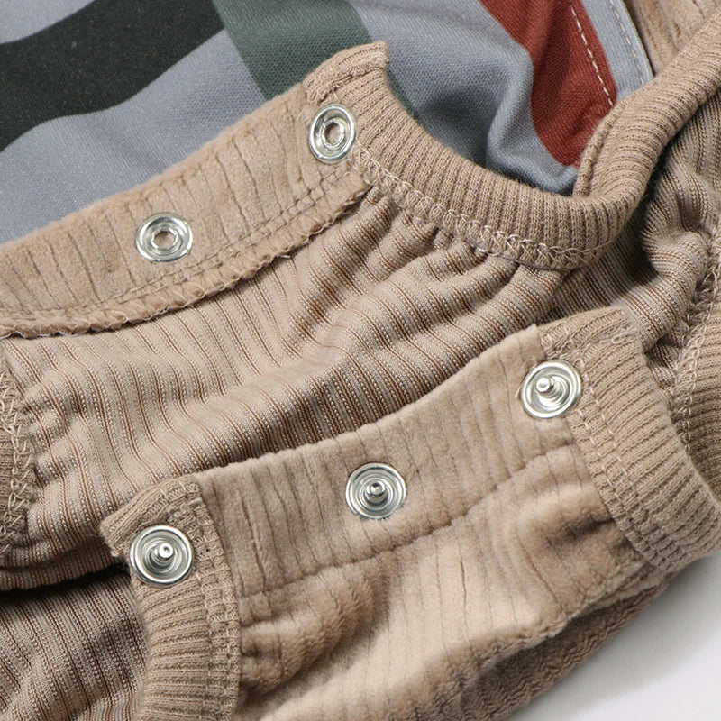AA-Corduroy family matching set girls plaid pocket huge kangaroo boy shirt and leggings baby romper autumn and winter clothes
