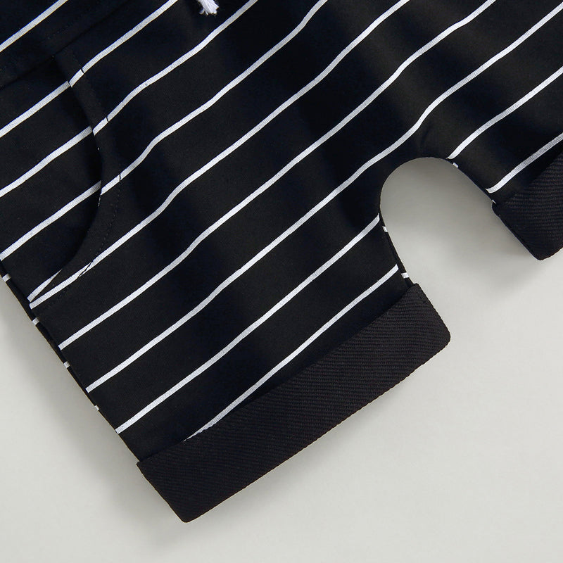 2023-03-01 Lioraitiin 0-4Years Kids Baby Boy 2Pcs Summer Outfits Striped Sleeveless Tank Tops and Stretch Shorts Pocket Set