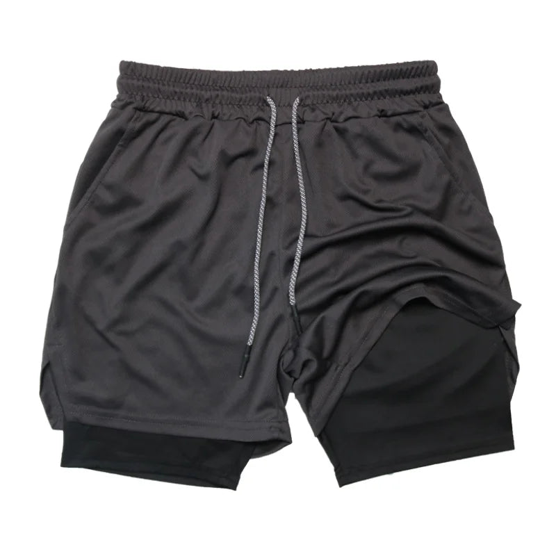 Men's Multi-Pocket Shorts Fitness Sports Shorts Casual Beach Workout Lined Tight Shorts Daily Style