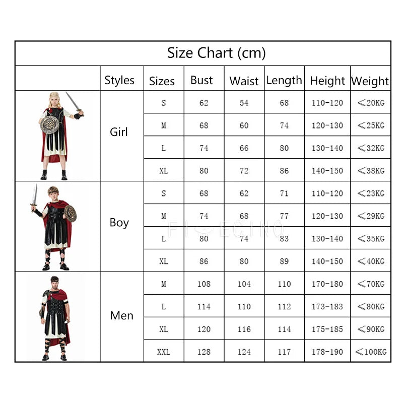 Sparda Soldier Cosplay Costume Halloween Family Set Festival Outfit Fancy Roman Gladiators Playsuit For Adult Kid Carnival Party