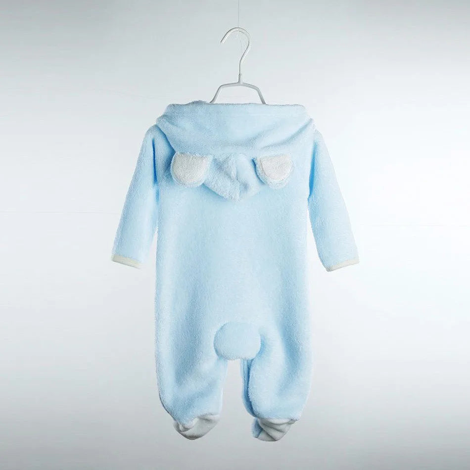 Autumn Winter Baby Rompers Baby Girl Boy Clothes Fleece Animal Bear Bunny Sheep Newborn Jumpsuits Infant Halloween Costume 0-12M
