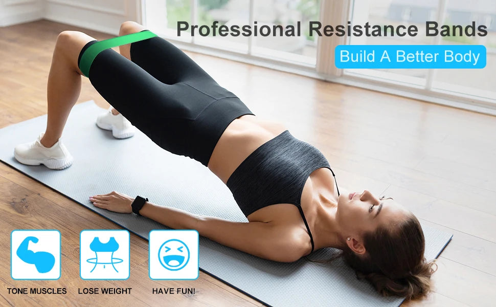 Resistance Loop Exercise Band Exercise Bands for Home Fitness Stretching Strength Training Physical Therapy Elastic Workout Band