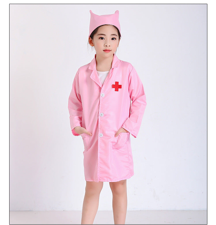 Kids Cosplay Clothes Boys Girls Doctor Nurse Uniforms Fancy toddler Christmas Xmas Role Play Costumes Party Wear doctor gown