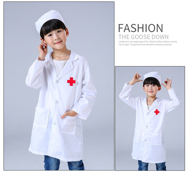 Kids Cosplay Clothes Boys Girls Doctor Nurse Uniforms Fancy toddler Christmas Xmas Role Play Costumes Party Wear doctor gown