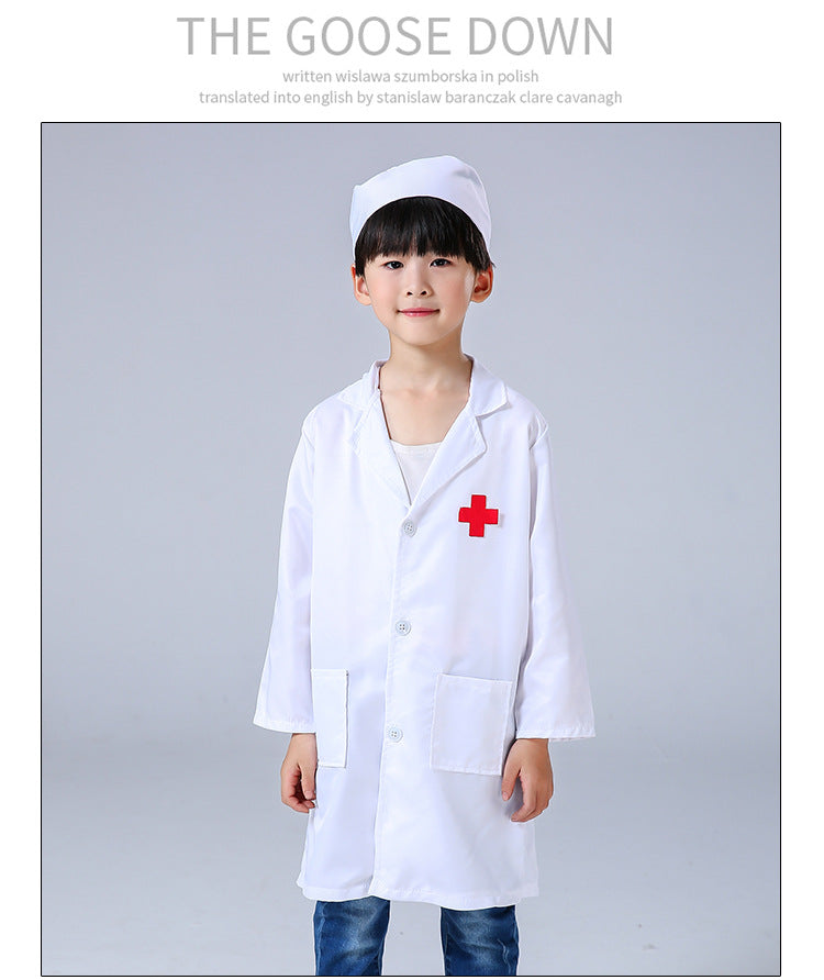 Kids Cosplay Clothes Boys Girls Doctor Nurse Uniforms Fancy toddler Christmas Xmas Role Play Costumes Party Wear doctor gown