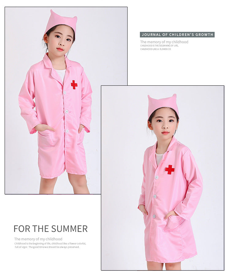 Kids Cosplay Clothes Boys Girls Doctor Nurse Uniforms Fancy toddler Christmas Xmas Role Play Costumes Party Wear doctor gown