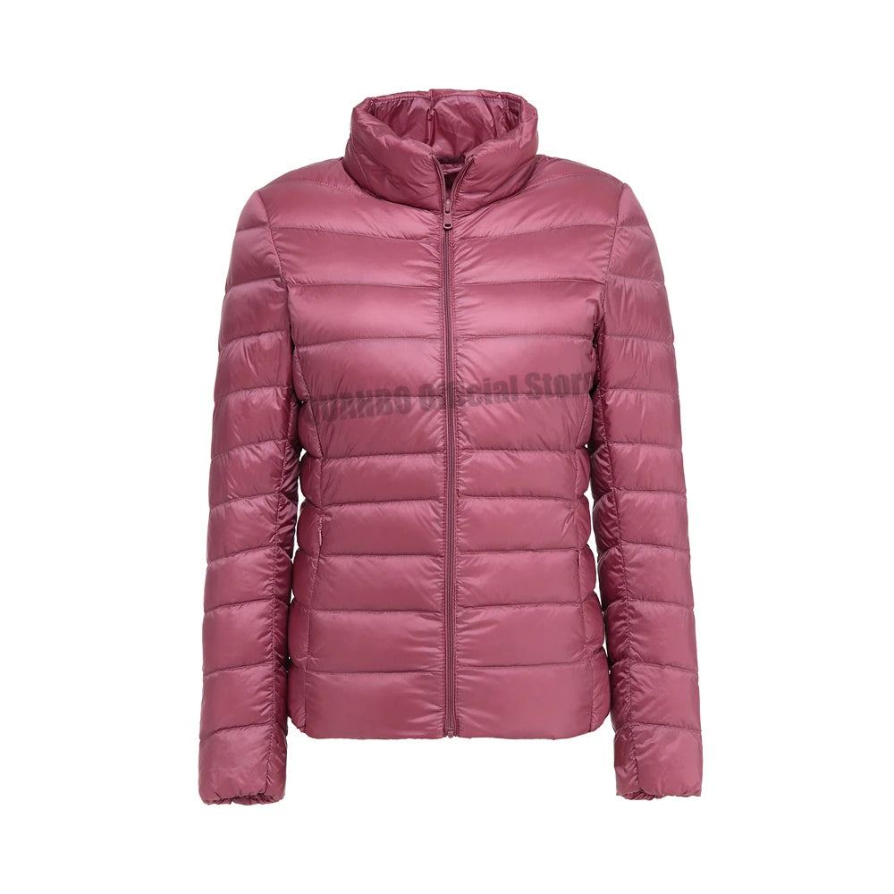 Women Spring Jacket Fashion Short Ultra Lightweight Packable Puffer Coats 15 Colors Female Down Warm Korean Slim Fit Parkas 5XL
