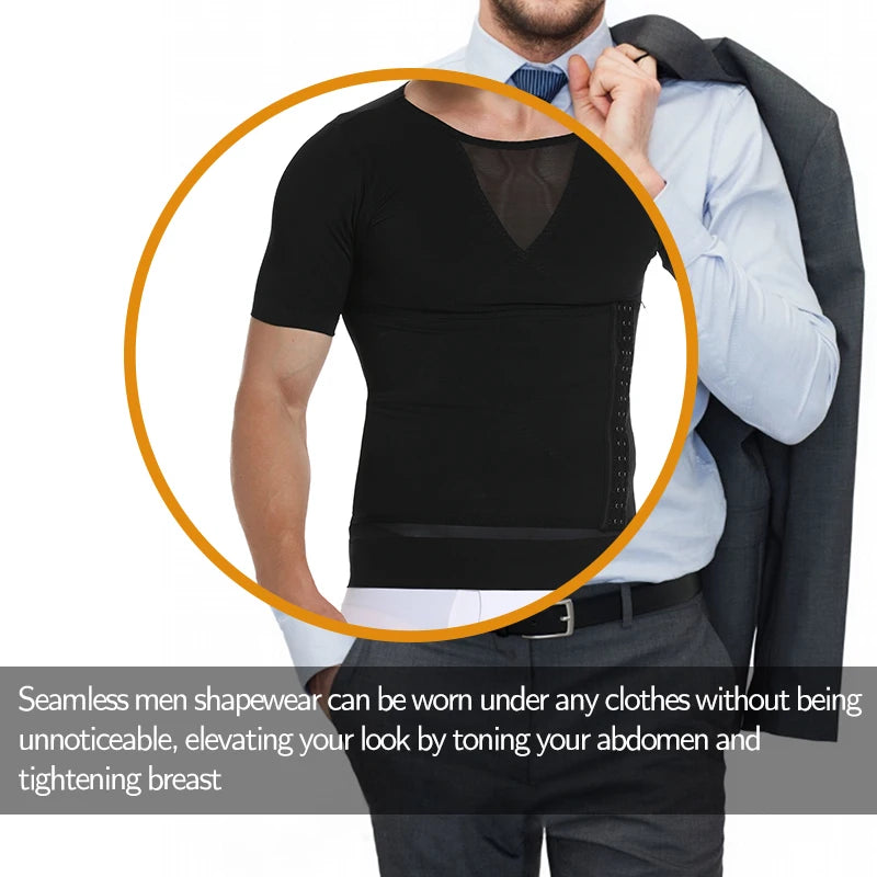 Men Body Shaper Waist Trainer Tummy Control T-Shirt Compression Shirts Weight Loss Slimming Underwear Abdomen Slim Tank Tops
