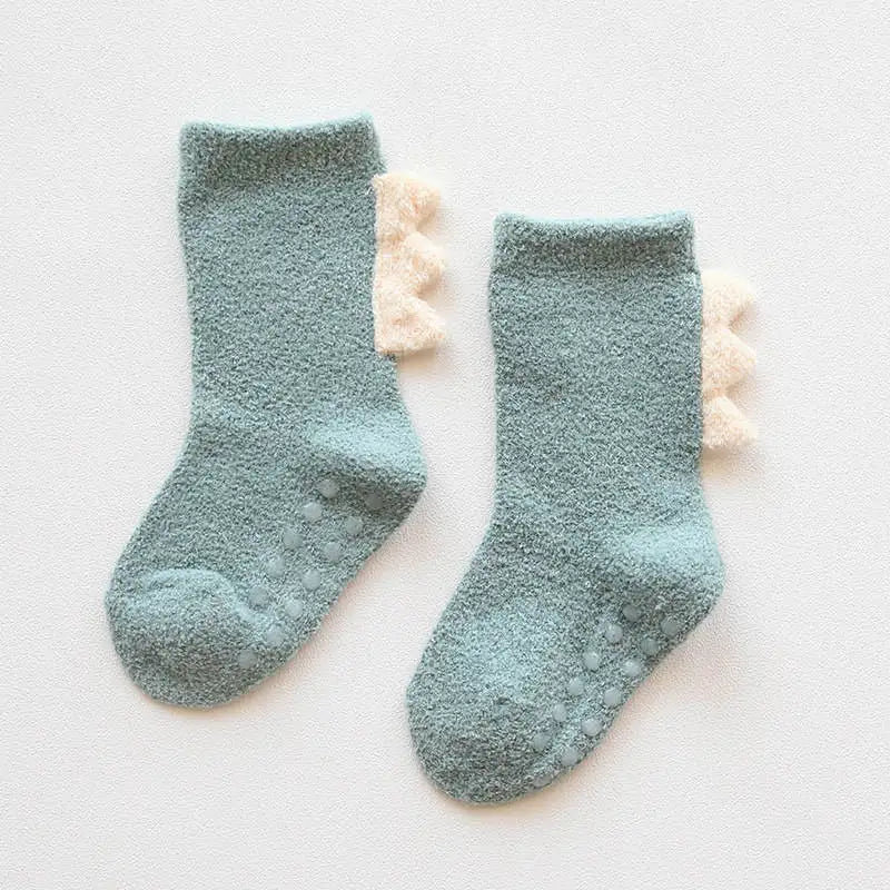 Newborn To 5 Years Old Baby Girl Socks Children Clothes Coral Fleece Kids Girls Anti Slip Socks Winter Warm Baby Boy Socks