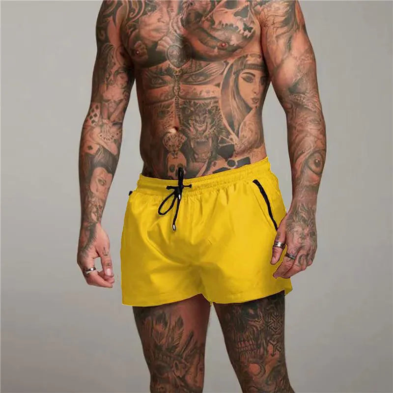 2025 Man Beach shorts Quick Dry Swimming Shorts gay Swimwear Man Swimsuit Swim Trunks Summer Bathing Beach Wear Surf Boxer mayo