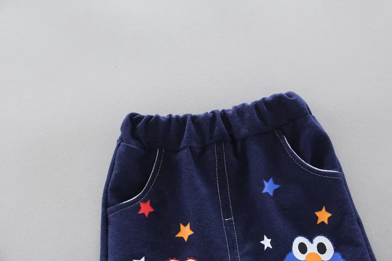 Summer Children Boys Girls Clothes Kids Cartoon Clothing Infant Suit Toddler T-Shirt Pants Set Kids Casual Tracksuit 0-4 Years