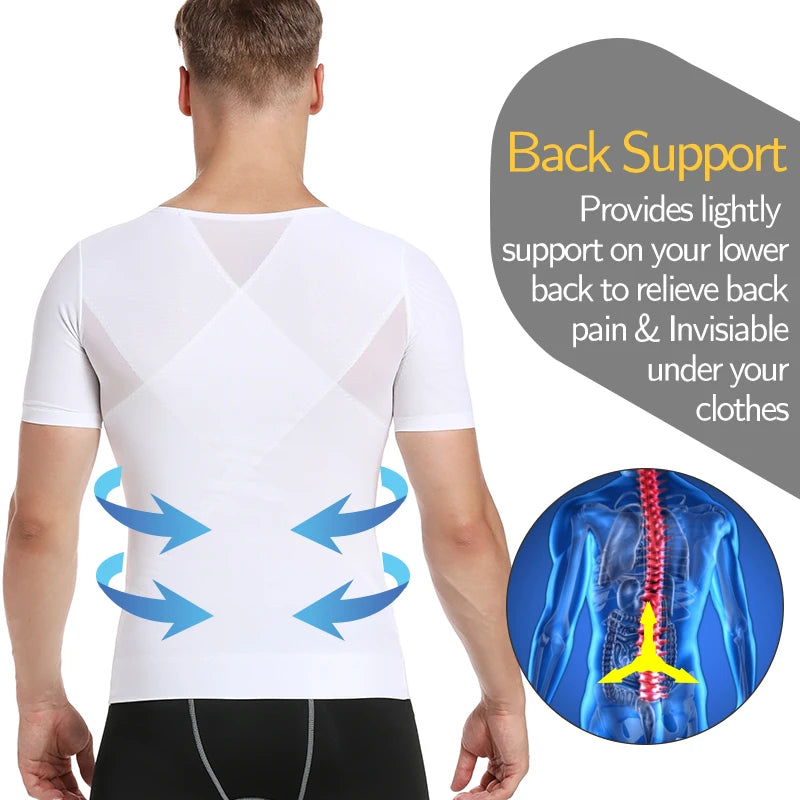 Men Body Shaper Waist Trainer Tummy Control T-Shirt Compression Shirts Weight Loss Slimming Underwear Abdomen Slim Tank Tops