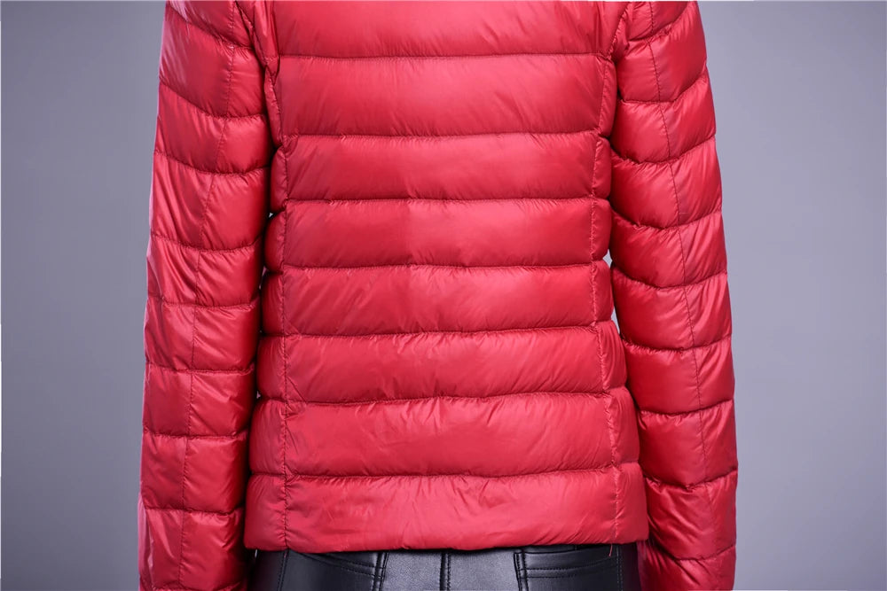 Women Spring Jacket Fashion Short Ultra Lightweight Packable Puffer Coats 15 Colors Female Down Warm Korean Slim Fit Parkas 5XL