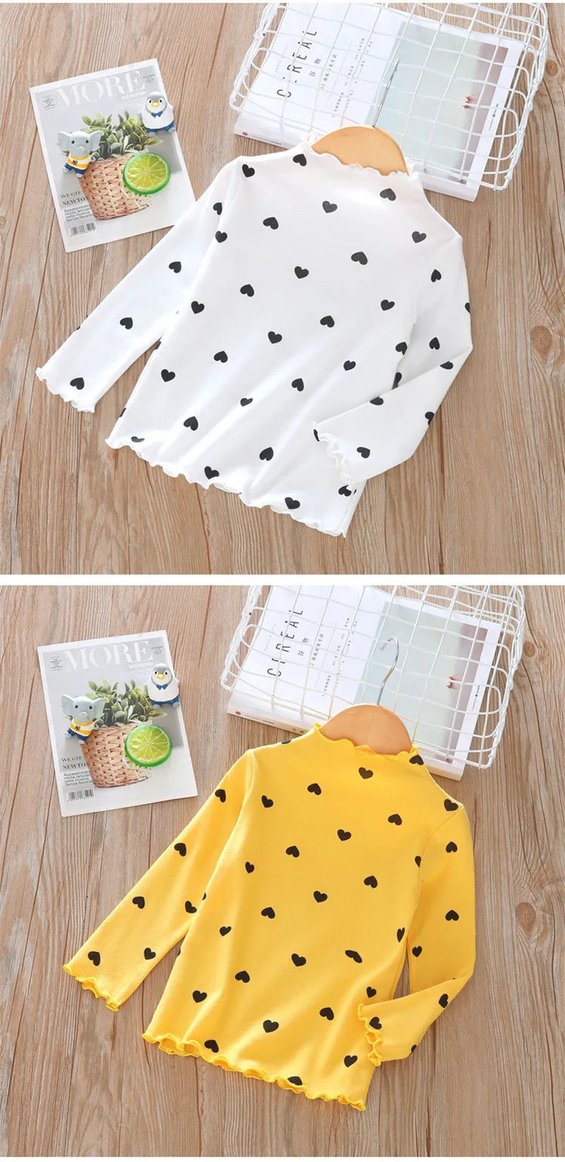 Cotton Baby Girls T-Shirt Long Sleeve Spring Kids Turtleneck Bottoming TShirts for Children Girl Tops Clothes