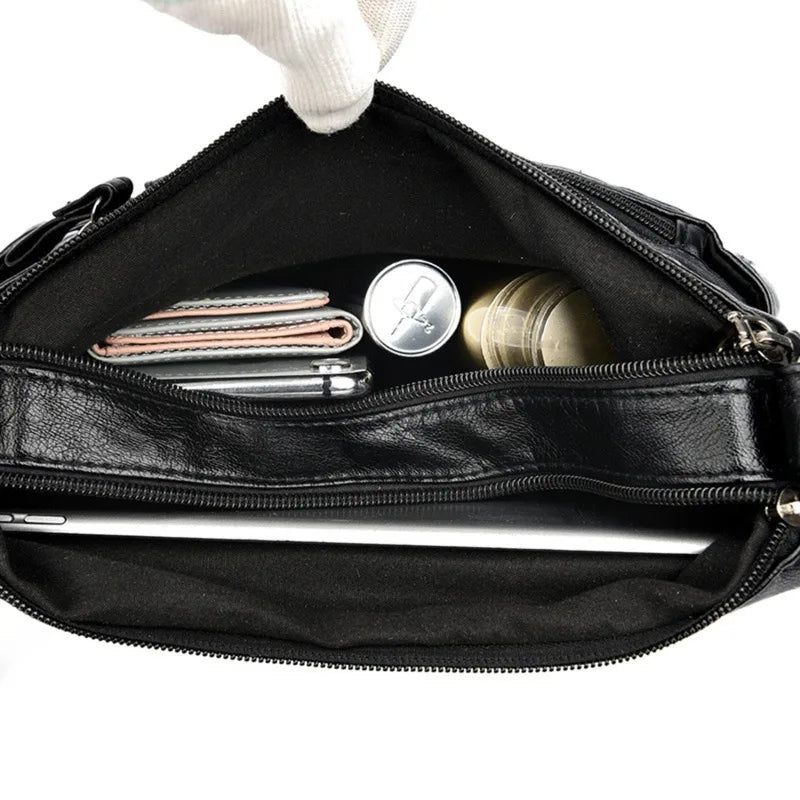 High Quality Women's Soft Leather Shoulder Bags Multi-Layer Classic Crossbody Bag Luxury Designer Handbag and Purse