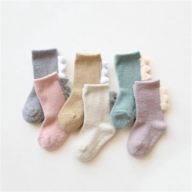 Newborn To 5 Years Old Baby Girl Socks Children Clothes Coral Fleece Kids Girls Anti Slip Socks Winter Warm Baby Boy Socks