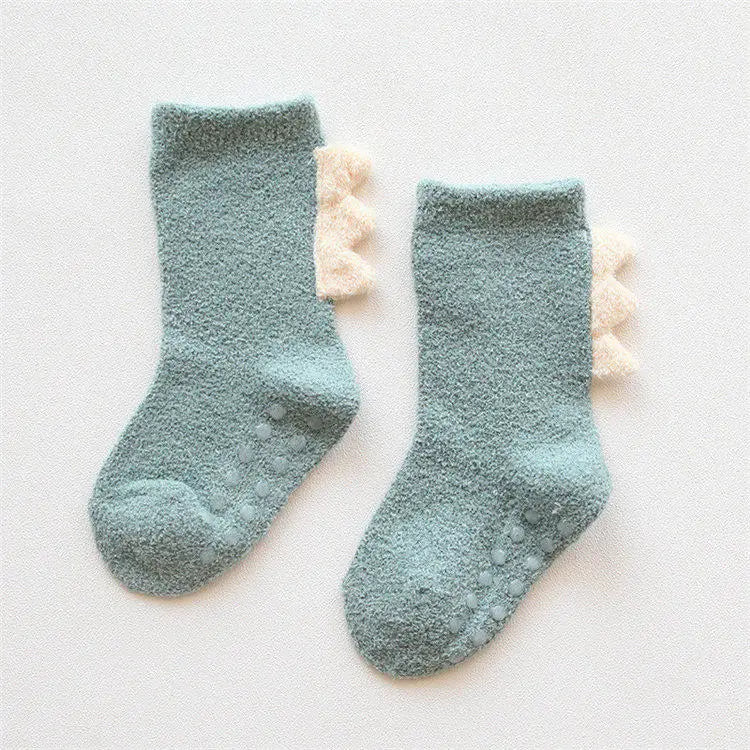 Newborn To 5 Years Old Baby Girl Socks Children Clothes Coral Fleece Kids Girls Anti Slip Socks Winter Warm Baby Boy Socks