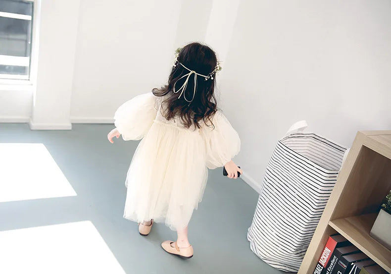 HoneyCherry New Kids Dresses For Girls Spring Girl Dress Child Baby Sweet Princess Dress Designer Dress Baby Girl Clothes
