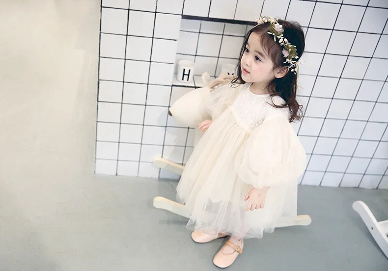 HoneyCherry New Kids Dresses For Girls Spring Girl Dress Child Baby Sweet Princess Dress Designer Dress Baby Girl Clothes
