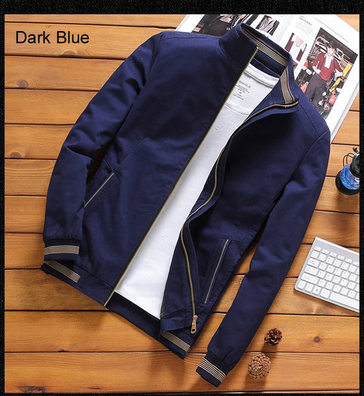 DIMUSI Spring Autumn Men's Bomber Jackets Casual Male Outwear Windbreaker Jacket Mens Zipper Baseball Uniform Coats Clothing
