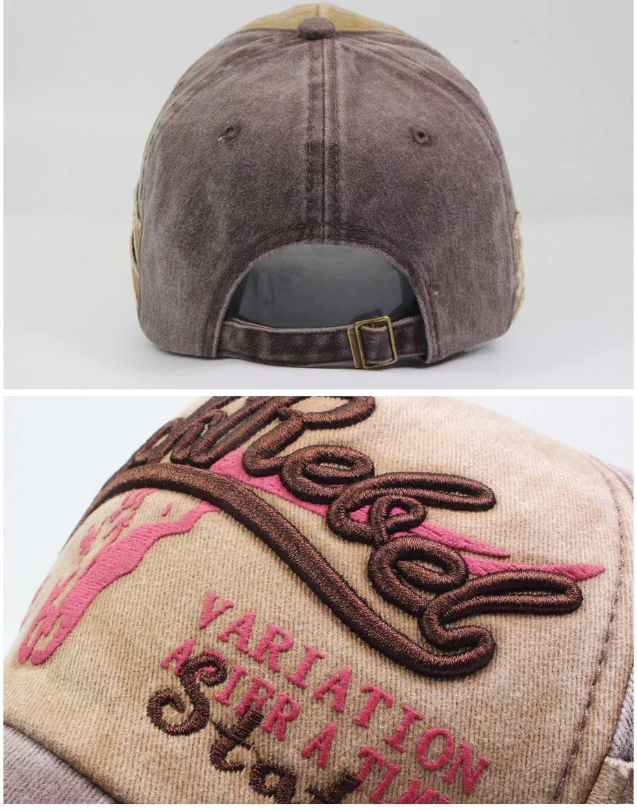 CNTANG Summer Fashion Vintage Baseball Cap Casual Washed Cotton Snapback Embroidery Caps For Men Women Fashion Hat Unisex gorras