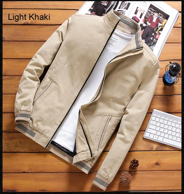 DIMUSI Spring Autumn Men's Bomber Jackets Casual Male Outwear Windbreaker Jacket Mens Zipper Baseball Uniform Coats Clothing