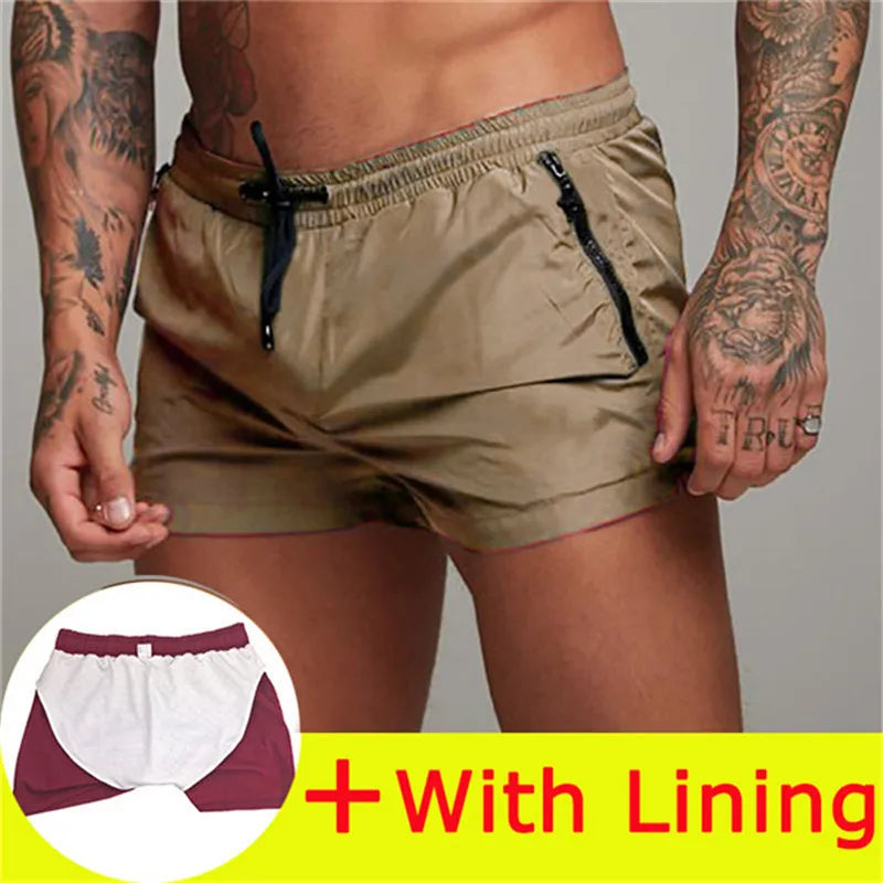 2025 Man Beach shorts Quick Dry Swimming Shorts gay Swimwear Man Swimsuit Swim Trunks Summer Bathing Beach Wear Surf Boxer mayo