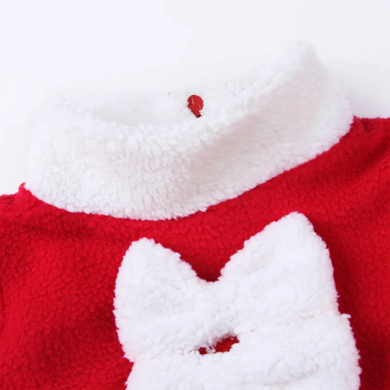 Christmas Baby Santa Claus Cosplay Costume Baby Boys Girls 3/4 Sleeve Clothes Toddler Kids Dress Children Clothing for 1-8 Years
