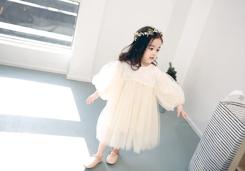 HoneyCherry New Kids Dresses For Girls Spring Girl Dress Child Baby Sweet Princess Dress Designer Dress Baby Girl Clothes