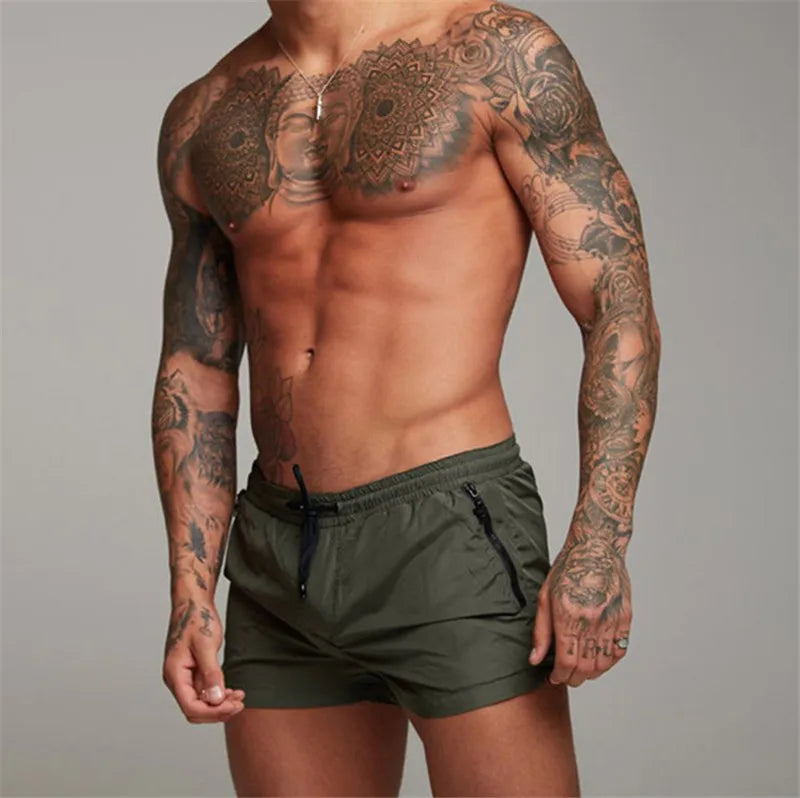 2025 Man Beach shorts Quick Dry Swimming Shorts gay Swimwear Man Swimsuit Swim Trunks Summer Bathing Beach Wear Surf Boxer mayo