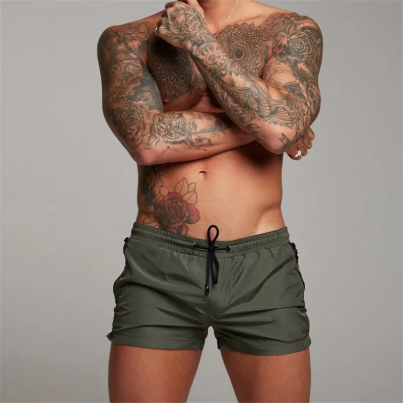 2025 Man Beach shorts Quick Dry Swimming Shorts gay Swimwear Man Swimsuit Swim Trunks Summer Bathing Beach Wear Surf Boxer mayo