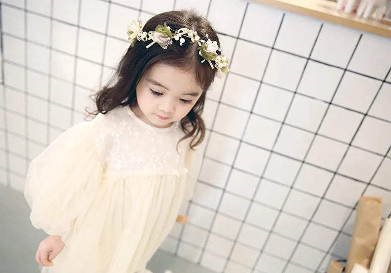 HoneyCherry New Kids Dresses For Girls Spring Girl Dress Child Baby Sweet Princess Dress Designer Dress Baby Girl Clothes