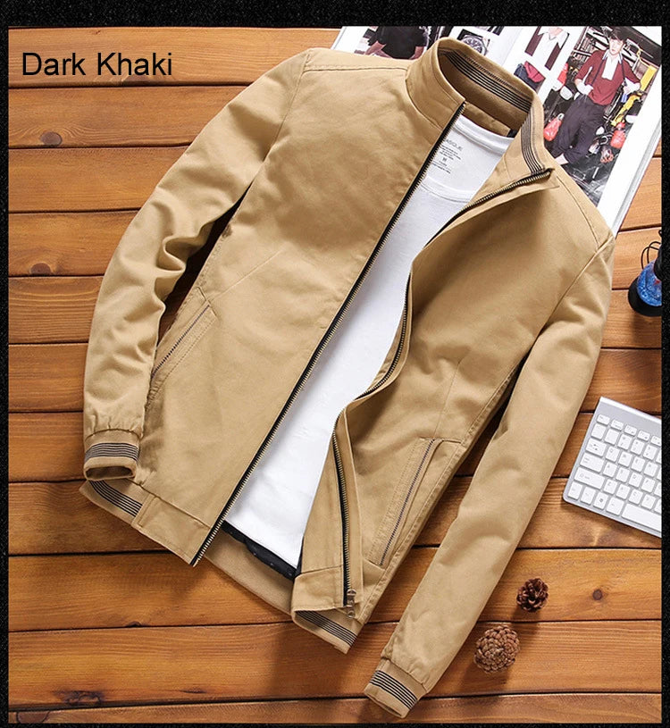 DIMUSI Spring Autumn Men's Bomber Jackets Casual Male Outwear Windbreaker Jacket Mens Zipper Baseball Uniform Coats Clothing