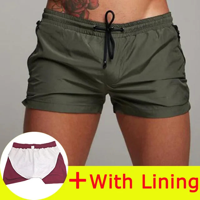 2025 Man Beach shorts Quick Dry Swimming Shorts gay Swimwear Man Swimsuit Swim Trunks Summer Bathing Beach Wear Surf Boxer mayo