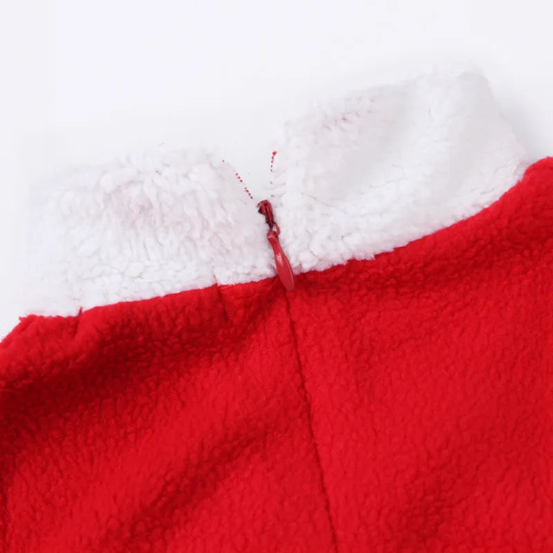Christmas Baby Santa Claus Cosplay Costume Baby Boys Girls 3/4 Sleeve Clothes Toddler Kids Dress Children Clothing for 1-8 Years