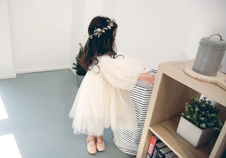 HoneyCherry New Kids Dresses For Girls Spring Girl Dress Child Baby Sweet Princess Dress Designer Dress Baby Girl Clothes