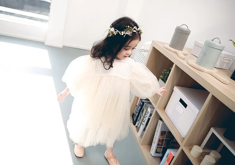 HoneyCherry New Kids Dresses For Girls Spring Girl Dress Child Baby Sweet Princess Dress Designer Dress Baby Girl Clothes