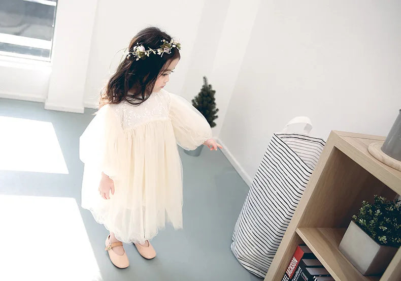 HoneyCherry New Kids Dresses For Girls Spring Girl Dress Child Baby Sweet Princess Dress Designer Dress Baby Girl Clothes