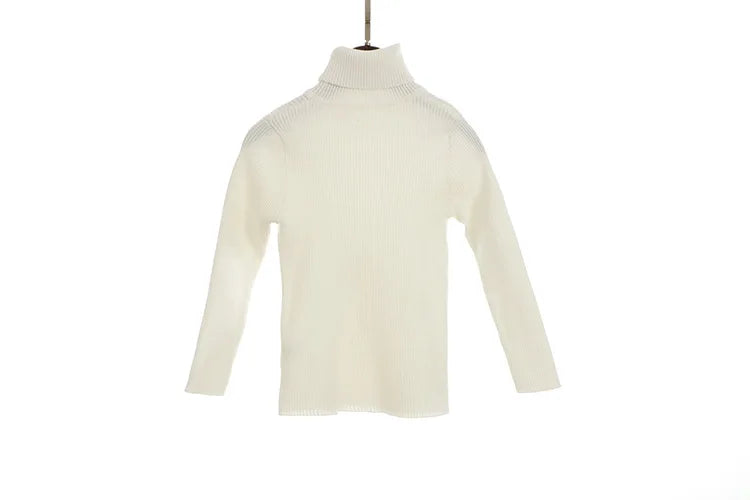 2024 New Sweater Kids Sweaters Autumn Girls Turtleneck Sweaters 1-6Yrs Baby Boys Pullover Winter Knitted Bottoming Boys Sweaters
