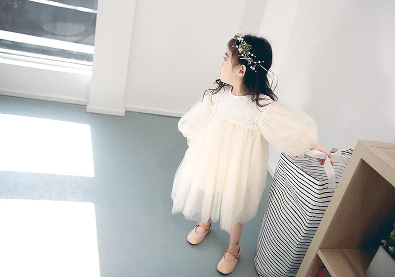 HoneyCherry New Kids Dresses For Girls Spring Girl Dress Child Baby Sweet Princess Dress Designer Dress Baby Girl Clothes