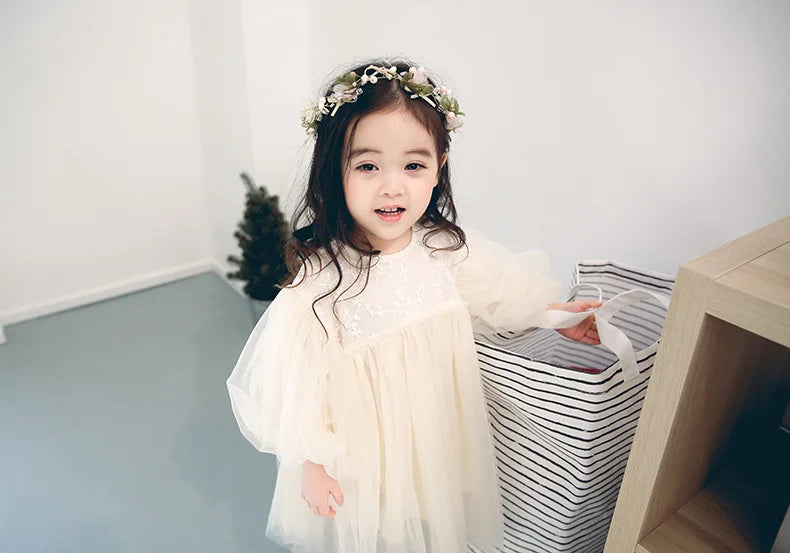 HoneyCherry New Kids Dresses For Girls Spring Girl Dress Child Baby Sweet Princess Dress Designer Dress Baby Girl Clothes