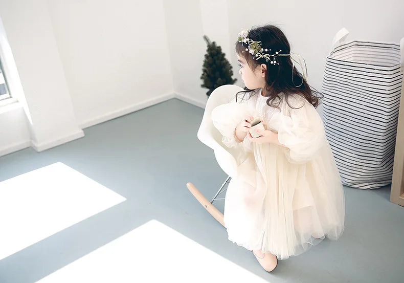 HoneyCherry New Kids Dresses For Girls Spring Girl Dress Child Baby Sweet Princess Dress Designer Dress Baby Girl Clothes