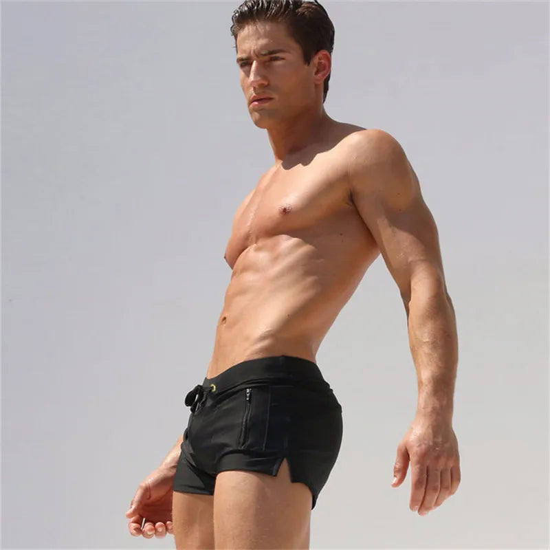 Summer Brand Man Swimwear Men's Swimsuits Surf Board Beach Wear Men Briefs Swimming Trunks Boxer Shorts Swim Suits Gay Pouch