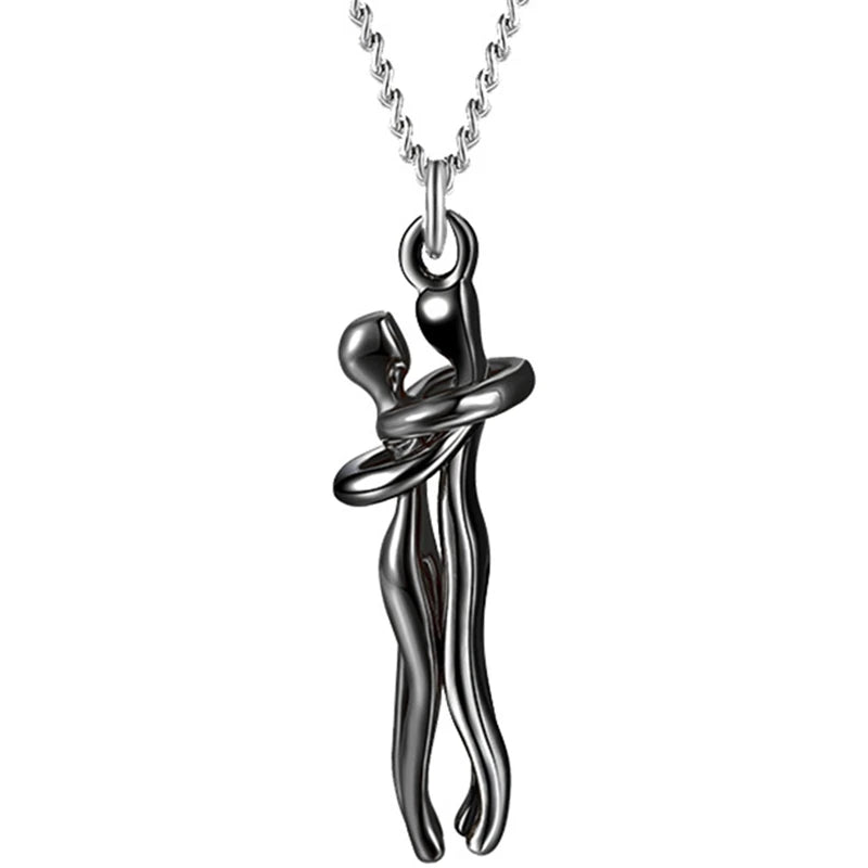 Exquisite Couple Hugging Pendant Necklace For Women Fashion Pendants For Couple Necklace Love Valentine's Day Jewelry